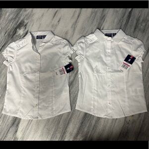 2 XXS Girls IZOD button school uniform shirts